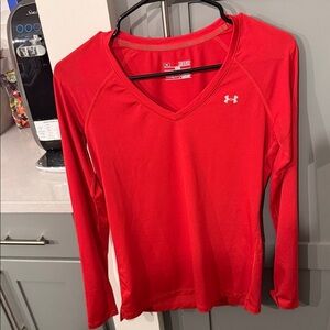 Under Armour Women's Vivid Red Long Sleeve Tee